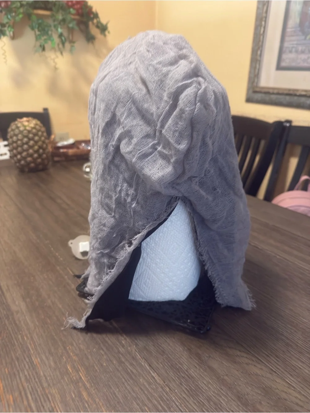 Target Black Hooded Skeleton Costume with Blue and Gray Accents